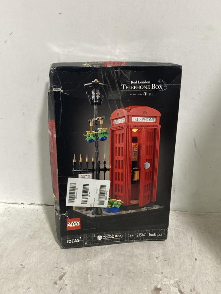 Lot 428  
            Chesterfield SR44 - Parcel Delivery Only 

                
LEGO LONDON RED PHONE BOX 21347 (LOCATION: H1)