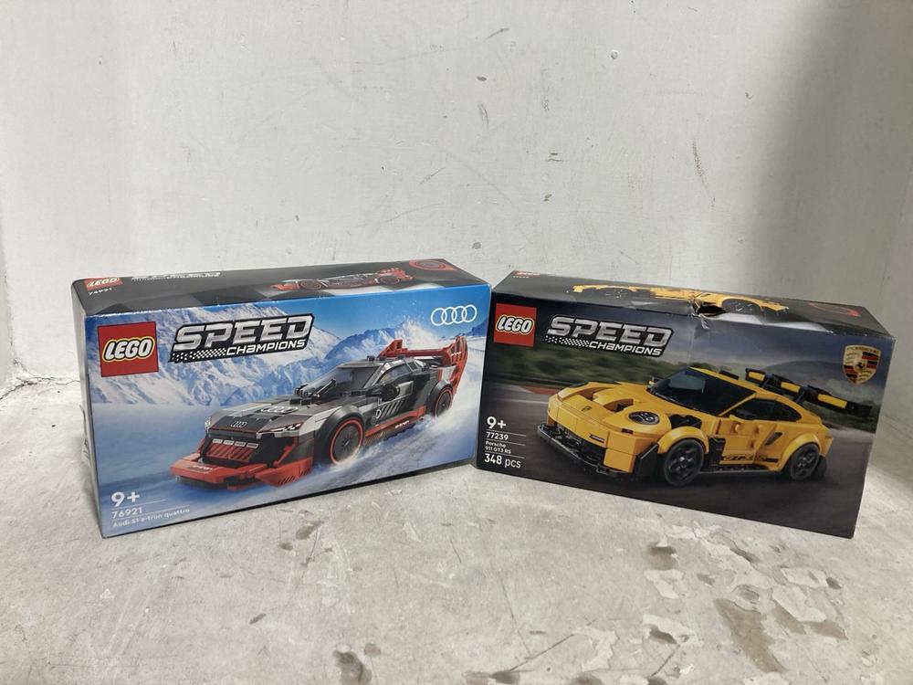 Lot 433  
            Chesterfield SR44 - Parcel Delivery Only 

                
LEGO PORSCHE 911 GT3 RS TO INCLUDE LEGO SPEED AUDI S1 E-TRON QUATTRO (LOCATION: H1)