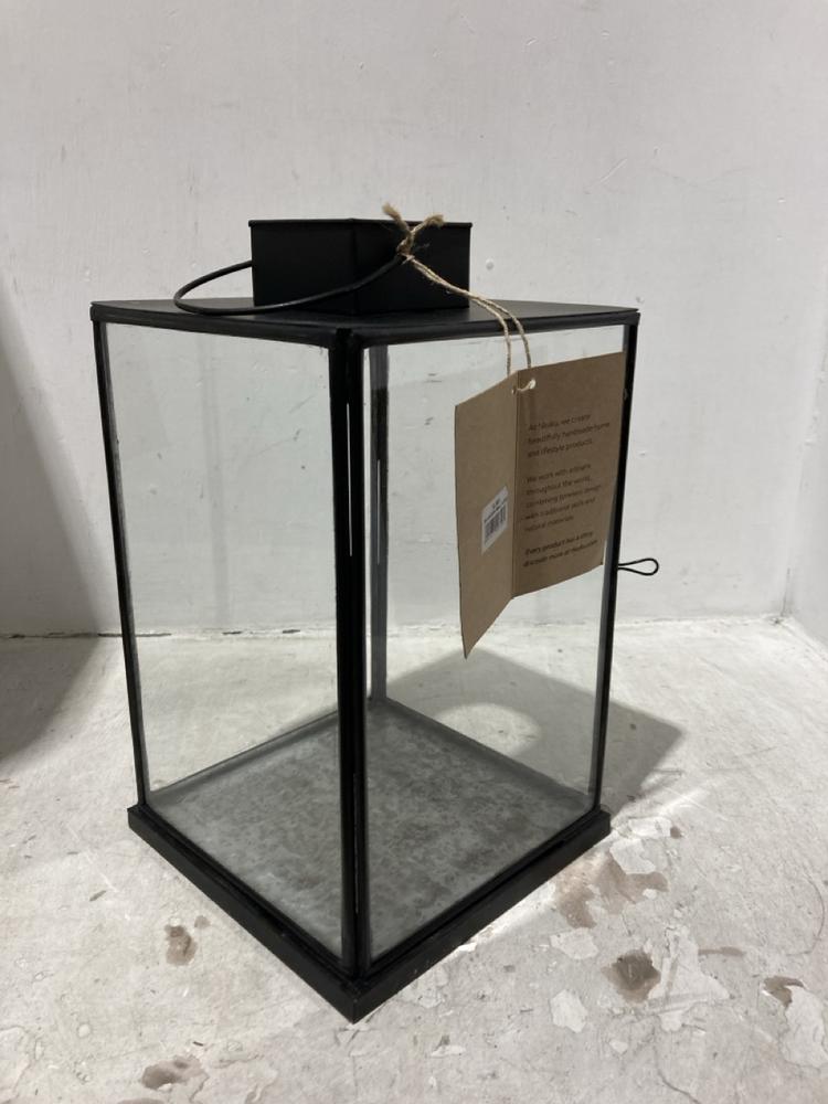 Lot 47  
            Chesterfield SR44 - Parcel Delivery Only 

                
NKUKU SIA LANTERN - ANTIQUE BLACK - SMALL 33.5 X 20 X 20CM - ITEM NO. SL3001 - OR...