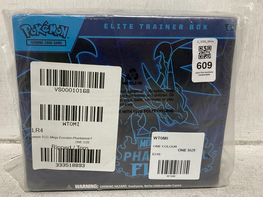 Lot 609  
            Chesterfield SR44 - Parcel Delivery Only 

                
POKEMON MEGA EVOLUTION PHANTASMAL FLAMES ELITE BOX (LOCATION: H4)