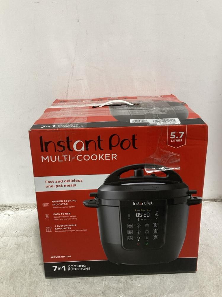 Lot 652  
            Chesterfield SR44 - Parcel Delivery Only 

                
INSTANT POT MULTI COOKER 5.7L (LOCATION: H6)