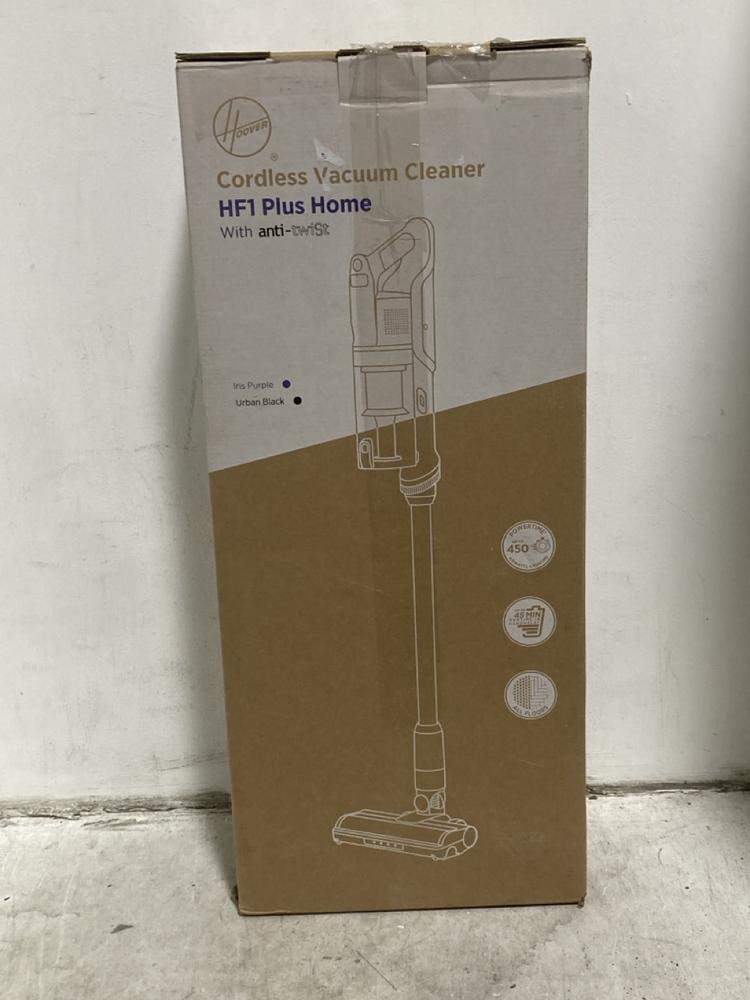 Lot 663  
            Chesterfield SR44 - Parcel Delivery Only 

                
HOOVER CORDLESS VACUUM CLEANER HF1 PLUS HOME (LOCATION: H6)