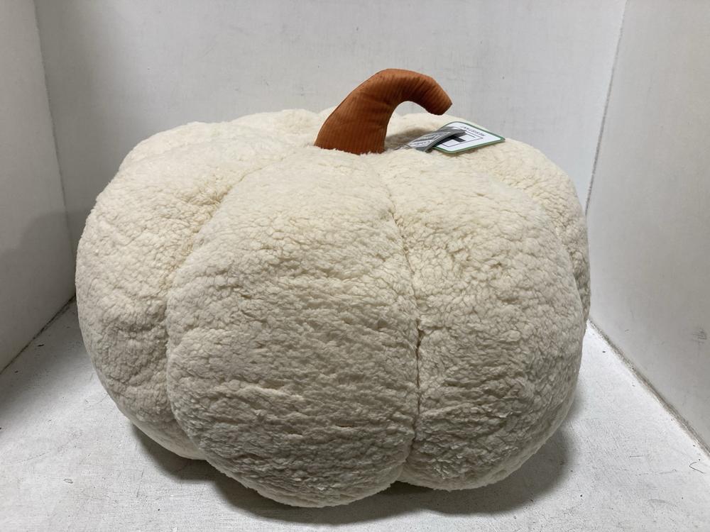 Lot 668  
            Chesterfield SR44 - Parcel Delivery Only 

                
BOUCLE PUMPKIN SUPER SOFT FLOOR CUSHION 60CM - ITEM NO. 553830 - ORIGINAL RRP £94...