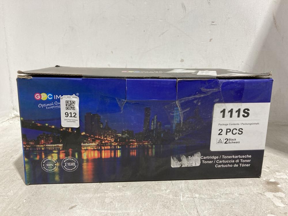 Lot 912  
            Chesterfield SR44 - Parcel Delivery Only 

                
GPC IMAGE 2 PCS CARTRIDGE SET - MODEL NO. 111S (LOCATION: J1)