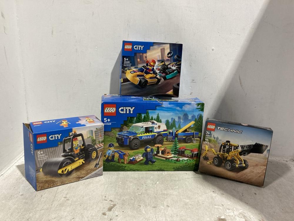 Lot 922  
            Chesterfield SR44 - Parcel Delivery Only 

                
4 X ASSORTED LEGO ITEMS TO INCLUDE LEGO TECHNIC 42197 104-PCS BACKHOE LOADER SET ...