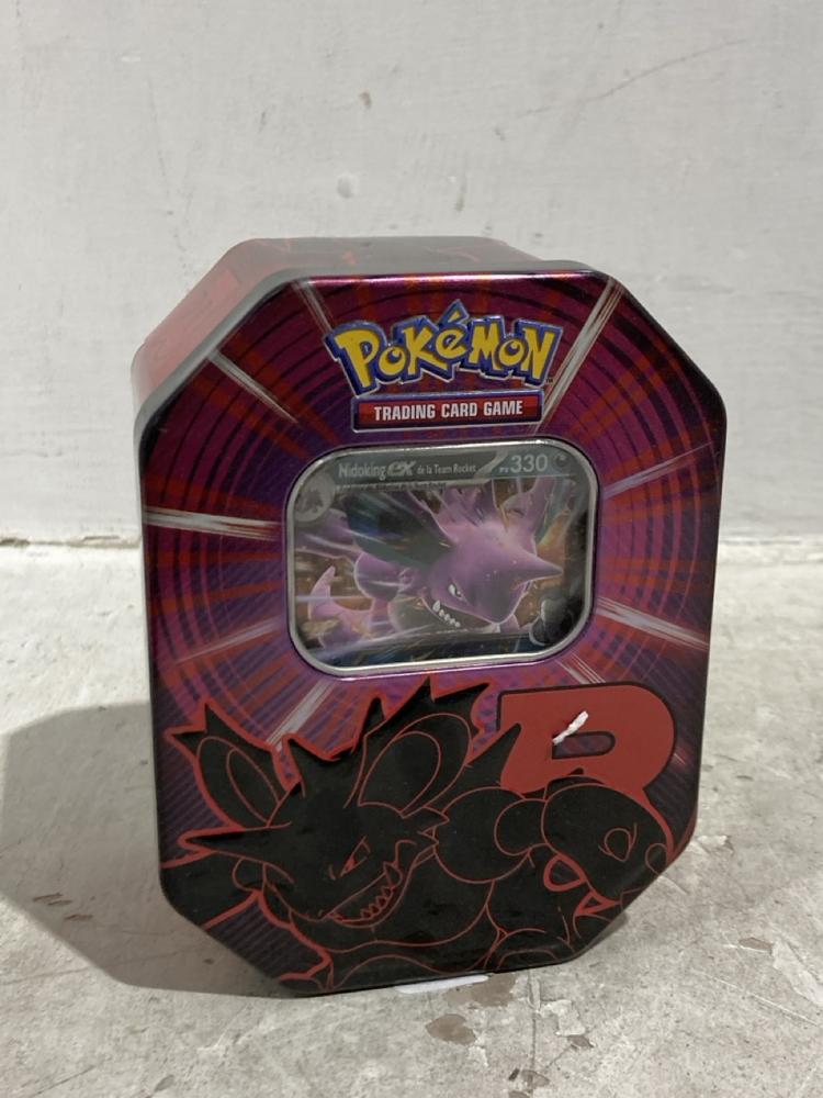 Lot 942  
            Chesterfield SR44 - Parcel Delivery Only 

                
POKEMON TRADING CARD GAME TEAM ROCKET TIN (LOCATION: J1)