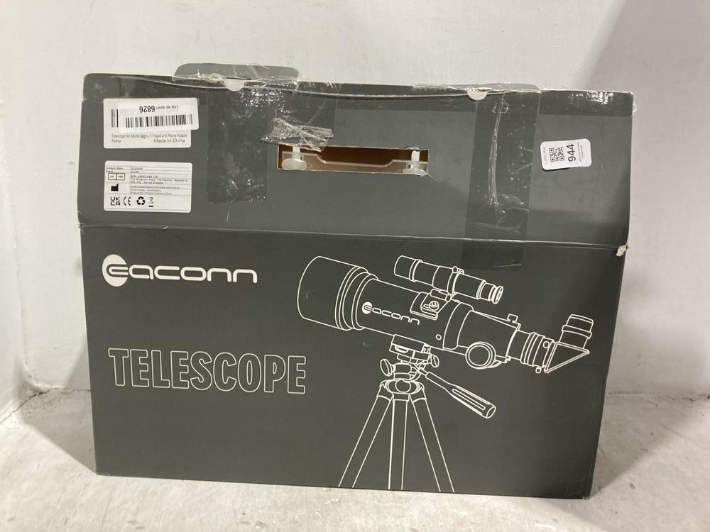 Lot 944  
            Chesterfield SR44 - Parcel Delivery Only 

                
COCOON TELESCOPE (LOCATION: J1)