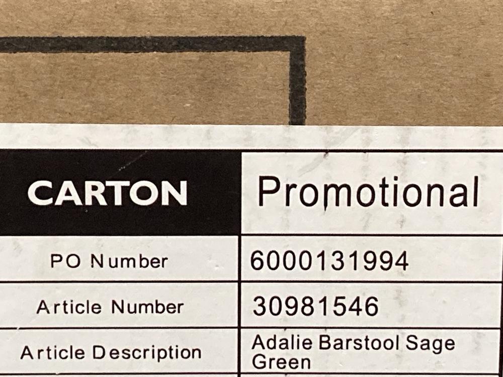Lot 976  
            Chesterfield SR44 - Parcel Delivery Only 

                
SMALL ROUND SIDE TABLE - ABZ523 TO INCLUDE ADALIE BARSTOOL IN SAGE GREEN - 600013... - Image 3