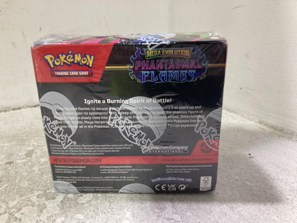 Lot 995  
            Chesterfield SR44 - Parcel Delivery Only 

                
POKEMON MEGA EVOLUTION-PHANTASMAL F SET - ORIGINAL RRP £269 (LOCATION: J3) - Image 2