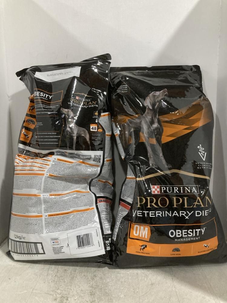 Lot 415  
            Chesterfield SR47 - Parcel Delivery Only 

                
2 X PURINA PRO PLAN VETERINARY DIETS OBESITY MANAGEMENT DOG FOOD 12KG BBE 08.2026...