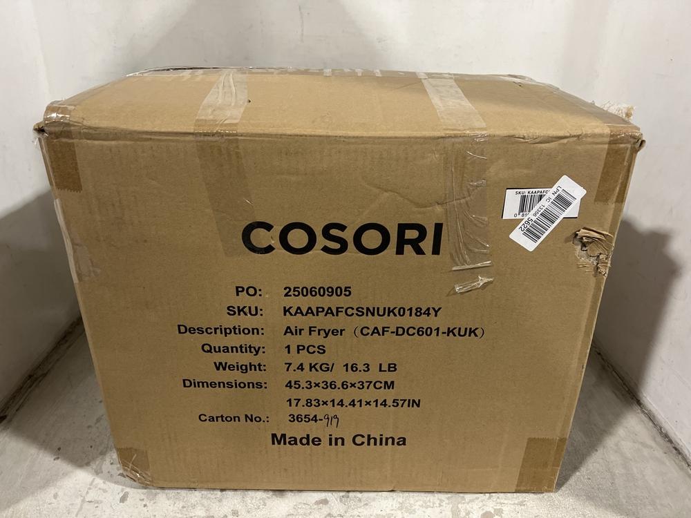 Lot 422  
            Chesterfield SR47 - Parcel Delivery Only 

                
COSORI TURBOBLAZE 6L AIR FRYER. (LOCATION: F8)