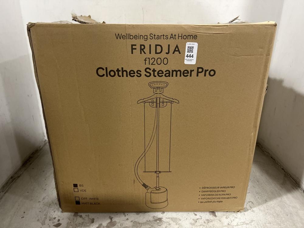 Lot 444  
            Chesterfield SR47 - Parcel Delivery Only 

                
FRIDJA F1200 CLOTHES STEAMER PRO. (LOCATION: F8)