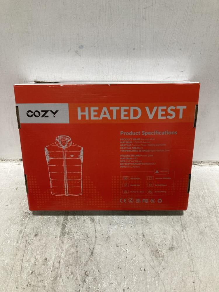 Lot 456  
            Chesterfield SR47 - Parcel Delivery Only 

                
COZY HEATED VEST IN BLACK SIZE M (LOCATION: F9)