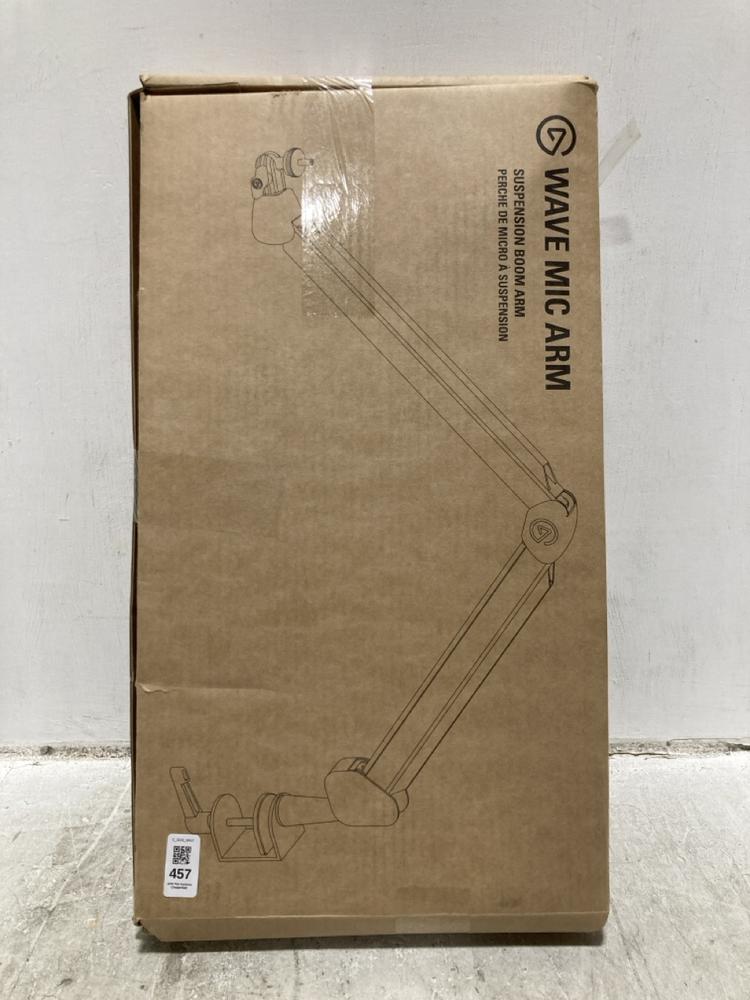 Lot 457  
            Chesterfield SR47 - Parcel Delivery Only 

                
ELGATO WAVE MIC ARM (LOCATION: F9)