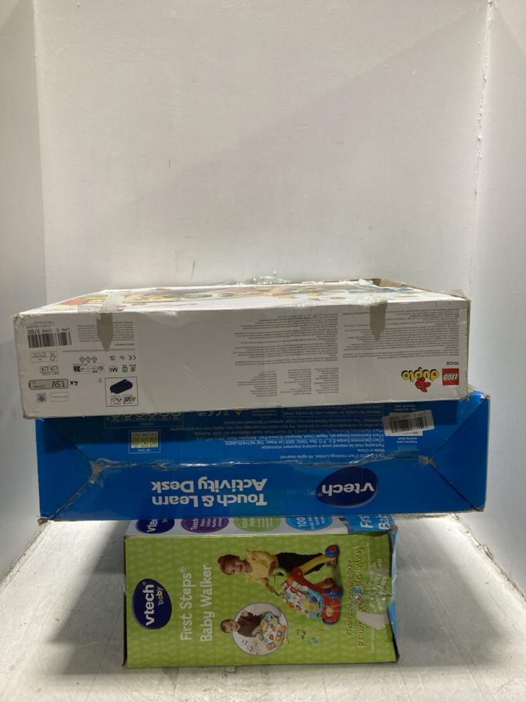 Lot 461  
            Chesterfield SR47 - Parcel Delivery Only 

                
3 X ASSORTED CHILDRENS TOYS TO INCLUDE VTECH TOUCH AND LEARN ACTIVITY DESK (LOCAT...
