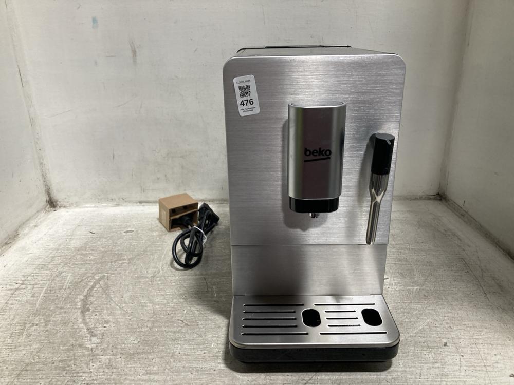 Lot 476  
            Chesterfield SR47 - Parcel Delivery Only 

                
BEKO BEAN TO CUP COFFEE MACHINE WITH STEAM WAND ORIGINAL RRP £299 - MODEL NO. CEG...