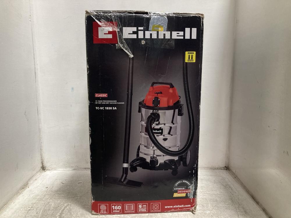 Lot 484  
            Chesterfield SR47 - Parcel Delivery Only 

                
EINHELL WET AND DRY VACUUM CLEANER - MODEL NO. TC-VC 1930 SA (LOCATION: F10)