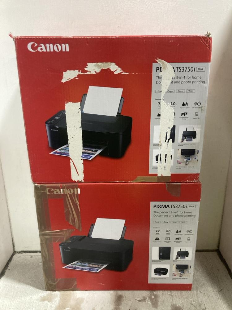 Lot 490  
            Chesterfield SR47 - Parcel Delivery Only 

                
2 X CANON PIXMA TS3750I PRINTER TOTAL ORIGINAL RRP £126 (LOCATION: F11)