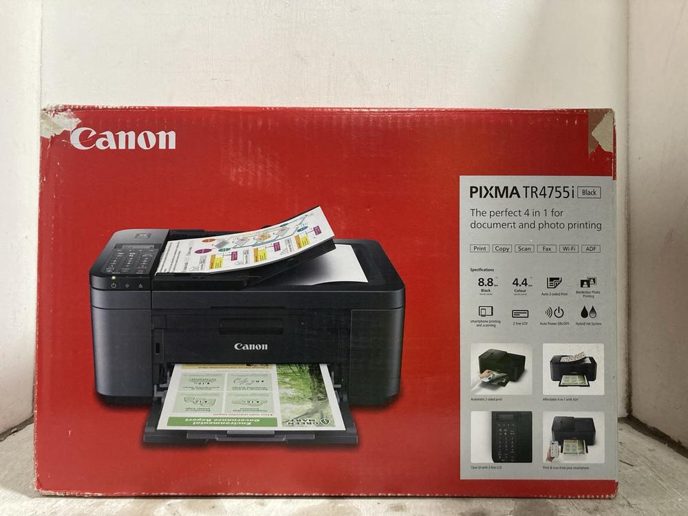 Lot 495  
            Chesterfield SR47 - Parcel Delivery Only 

                
CANON PIXMA TR4755I PRINTER (LOCATION: F11)