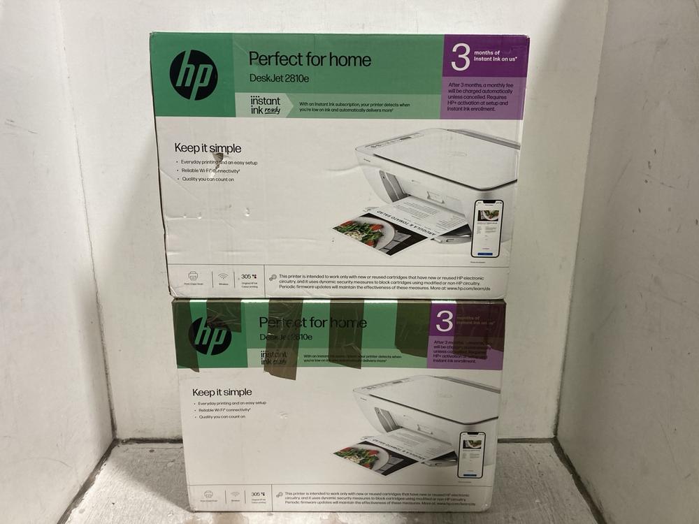 Lot 501  
            Chesterfield SR47 - Parcel Delivery Only 

                
2 X HP DESKJET 2810E PRINTER (LOCATION: F11)