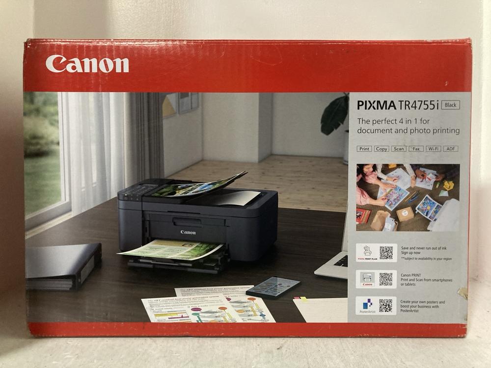 Lot 503  
            Chesterfield SR47 - Parcel Delivery Only 

                
CANON PIXMA TR4755I PRINTER (LOCATION: G1)