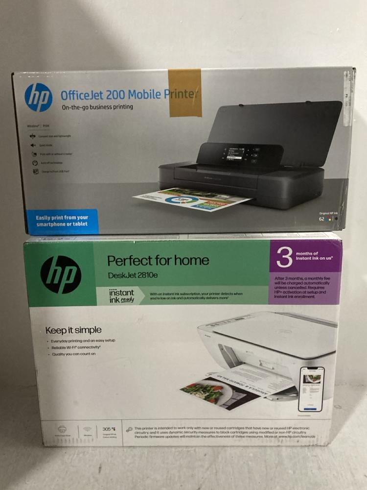 Lot 505  
            Chesterfield SR47 - Parcel Delivery Only 

                
2 X HP DESKJET 2810E PRINTER TO INCLUDE HP OFFICEJET 200 MOBILE PRINTER TOTAL ORI...