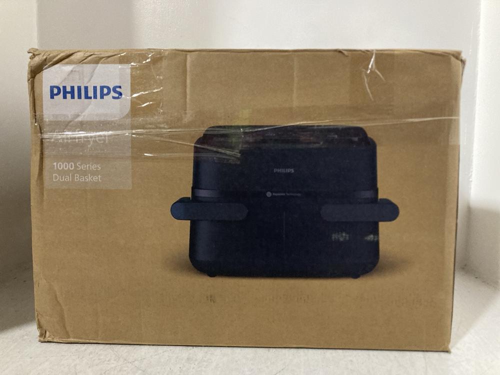 Lot 508  
            Chesterfield SR47 - Parcel Delivery Only 

                
PHILIPS 1000 SERIES DUAL BASKET AIR FRYER (LOCATION: G1)