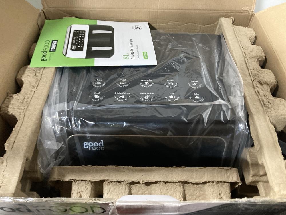 Lot 509  
            Chesterfield SR47 - Parcel Delivery Only 

                
TOWER GOODFOOD 12 IN 1 DUAL BASKET AIR FRYER (LOCATION: G1)