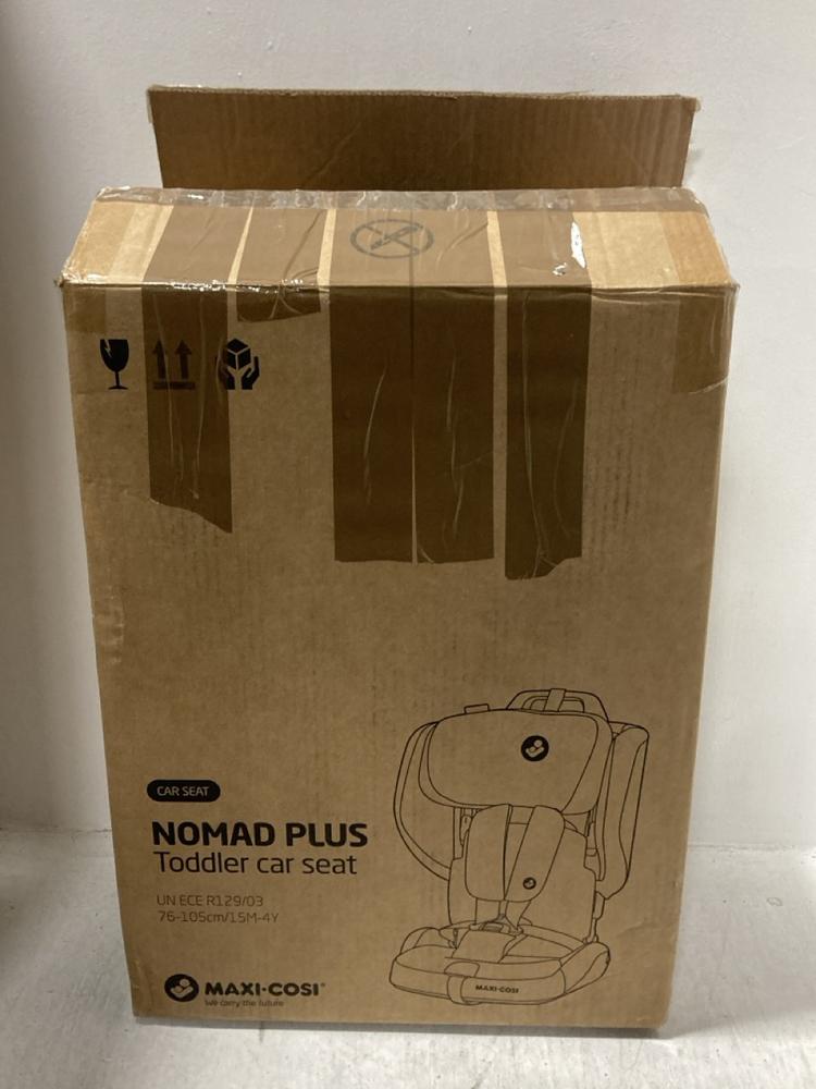 Lot 529  
            Chesterfield SR47 - Parcel Delivery Only 

                
MAXI COSI NOMAD PLUS TODDLER CAR SEAT ORIGINAL RRP £120 (LOCATION: G2)
