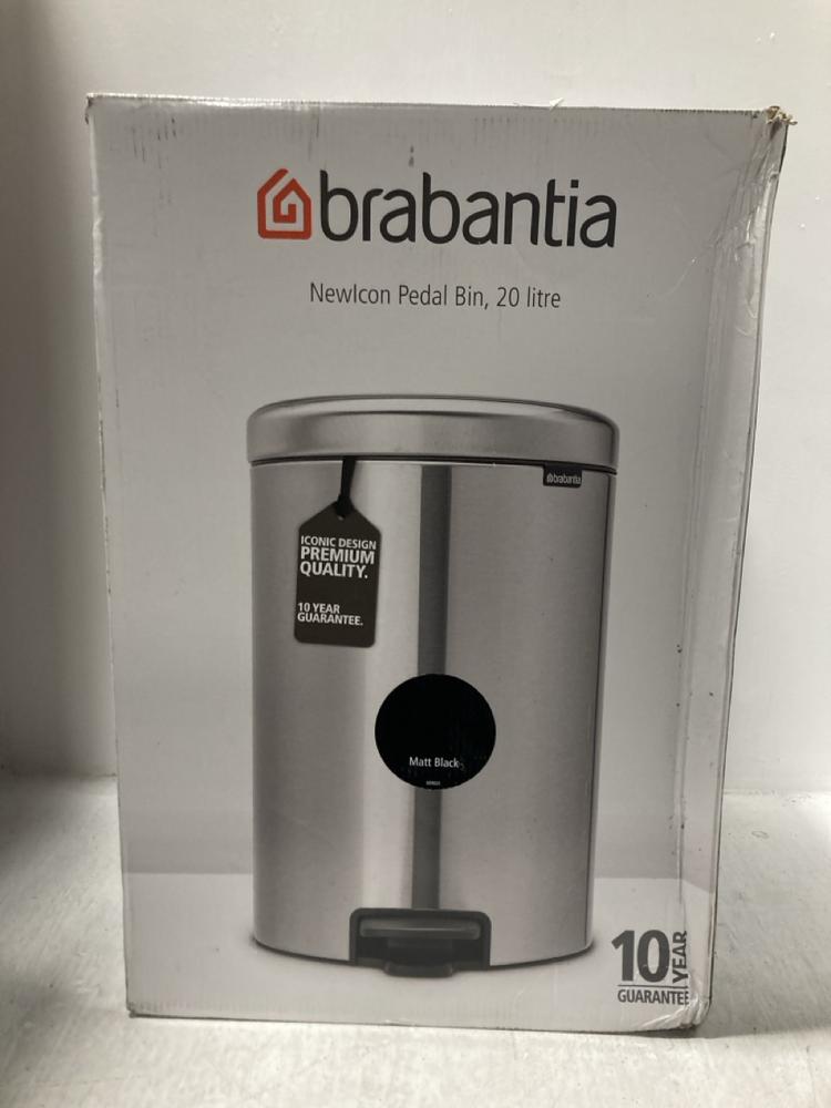 Lot 530  
            Chesterfield SR47 - Parcel Delivery Only 

                
BRABANTIA 20L NEWICON PEDAL BIN (LOCATION: G2)