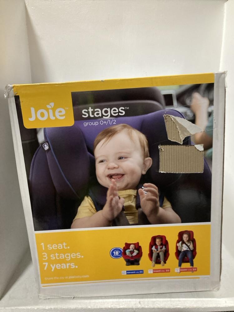 Lot 532  
            Chesterfield SR47 - Parcel Delivery Only 

                
JOIE STAGES GROUP 0+/1/2 CAR SEAT ORIGINAL RRP £100 (LOCATION: G2)