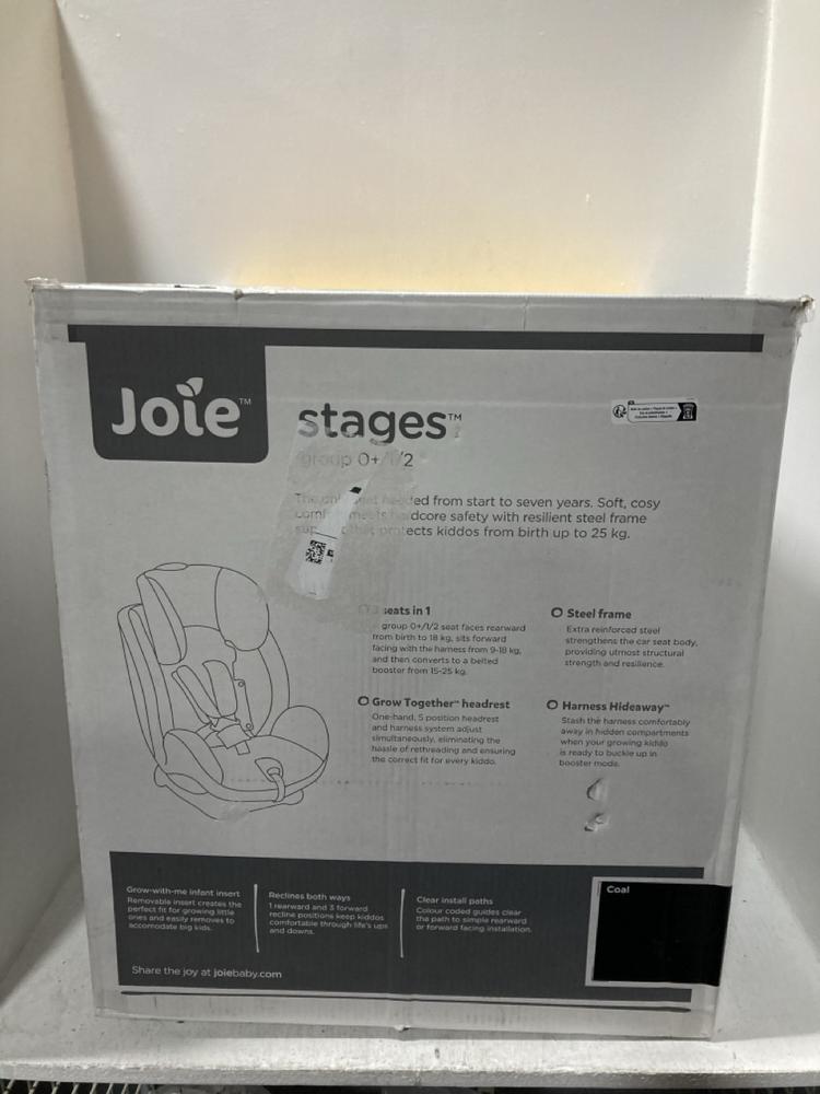 Lot 532  
            Chesterfield SR47 - Parcel Delivery Only 

                
JOIE STAGES GROUP 0+/1/2 CAR SEAT ORIGINAL RRP £100 (LOCATION: G2)