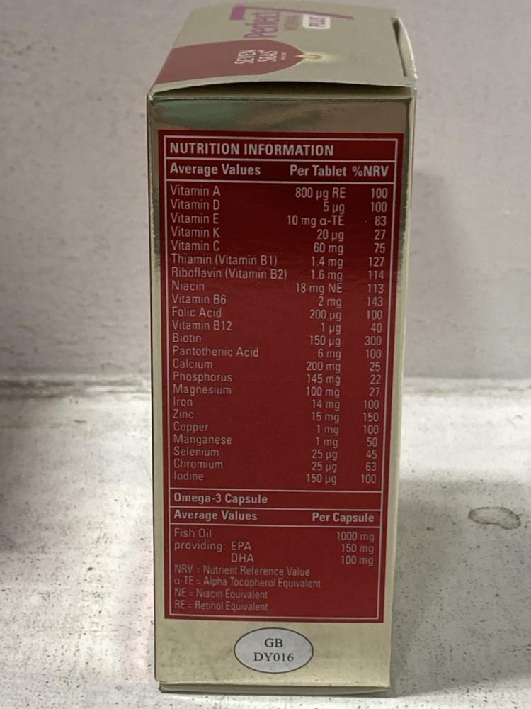 Lot 537  
            Chesterfield SR47 - Parcel Delivery Only 

                
15 X SEVEN SEAS PERFECT 7 WOMAN PLUS 30 DAY DUO PACK - BBE 04/26 TOTAL ORIGINAL R...