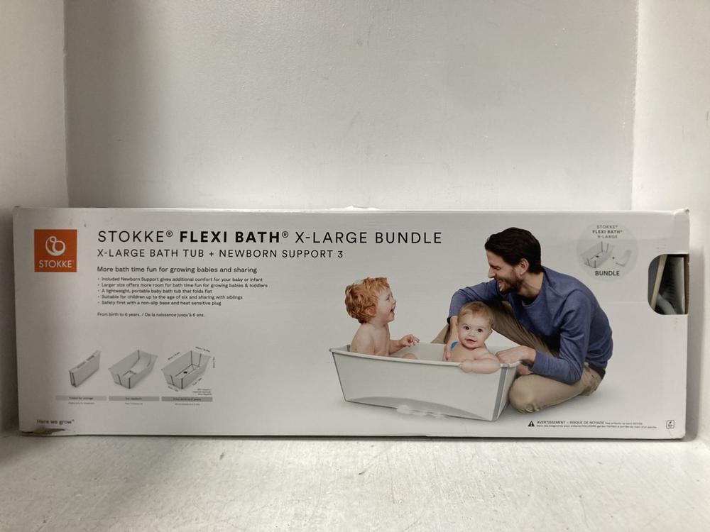 Lot 542  
            Chesterfield SR47 - Parcel Delivery Only 

                
STOKKE FLEXI BATH X-LARGE BUNDLE. (LOCATION: G2)