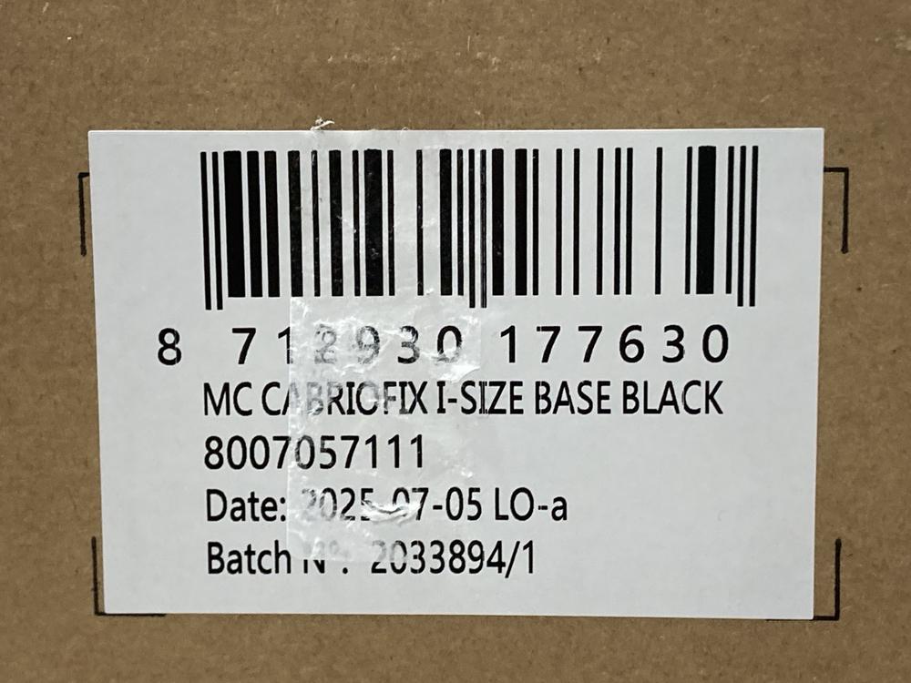 Lot 543  
            Chesterfield SR47 - Parcel Delivery Only 

                
MAXI-COSI CABRIOFIX I-SIZE CAR SEAT BASE 40-75CM. (LOCATION: G2)
