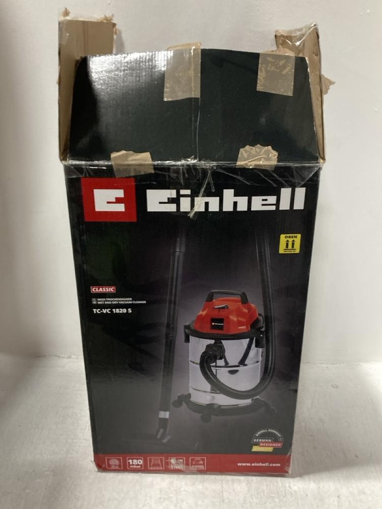 Lot 545  
            Chesterfield SR47 - Parcel Delivery Only 

                
EINHELL CLASSIC WET AND DRY VACUUM CLEANER. (LOCATION: G2)
