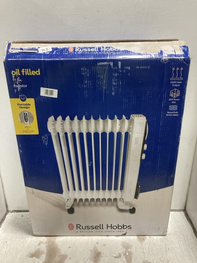 Lot 559  
            Chesterfield SR47 - Parcel Delivery Only 

                
RUSSELL HOBBS OIL FILLED FIN RADIATOR (LOCATION: G3)