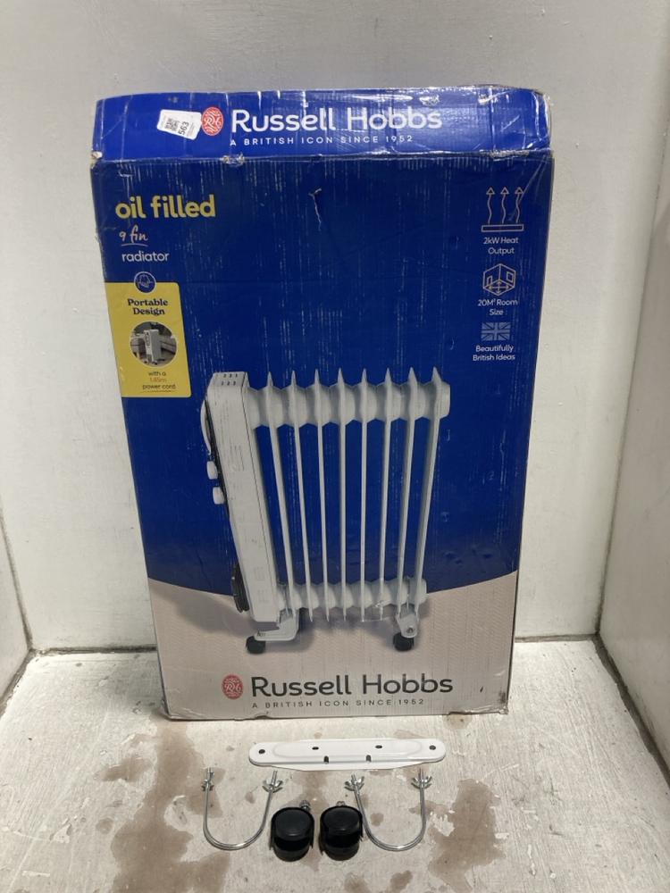 Lot 563  
            Chesterfield SR47 - Parcel Delivery Only 

                
RUSSELL HOBBS OIL FILLED RADIATOR 9 FIN (LOCATION: G3)