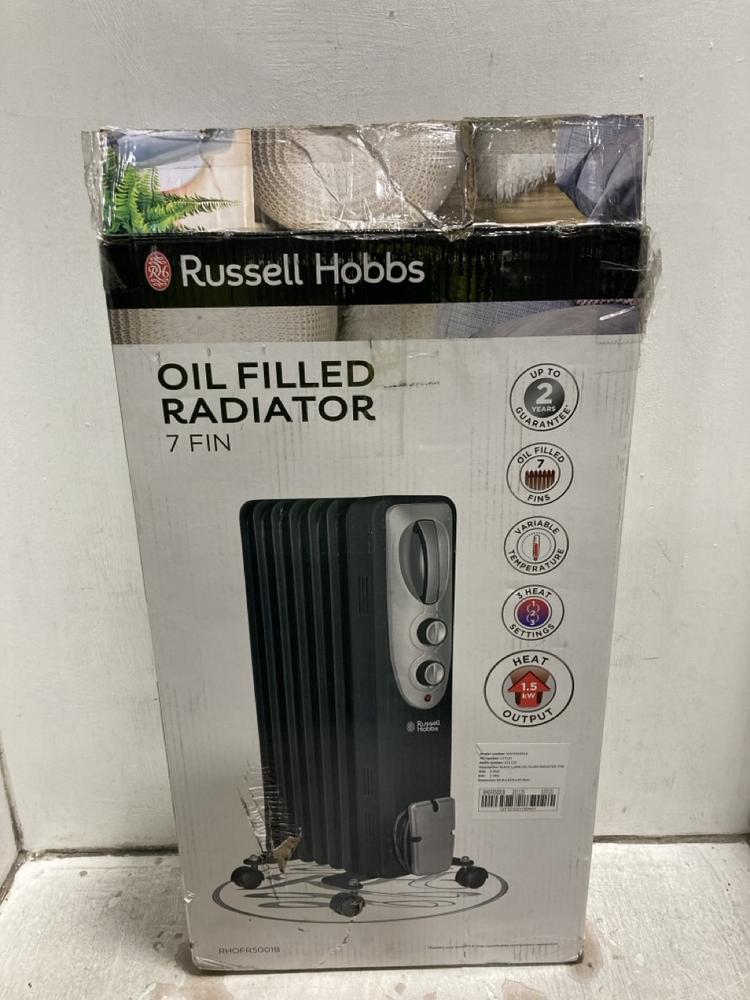 Lot 565  
            Chesterfield SR47 - Parcel Delivery Only 

                
RUSSELL HOBBS OIL FILLED RADIATOR 7 FIN (LOCATION: G3)