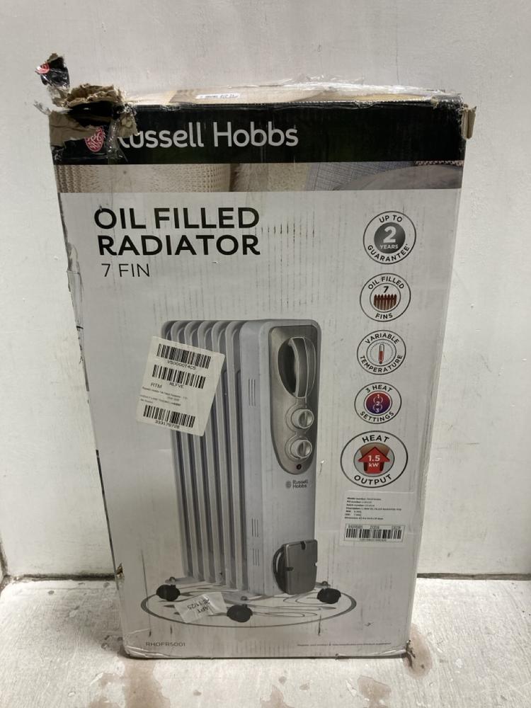 Lot 571  
            Chesterfield SR47 - Parcel Delivery Only 

                
RUSSELL HOBBS 7 FIN OIL FILLED RADIATOR. (LOCATION: G3)