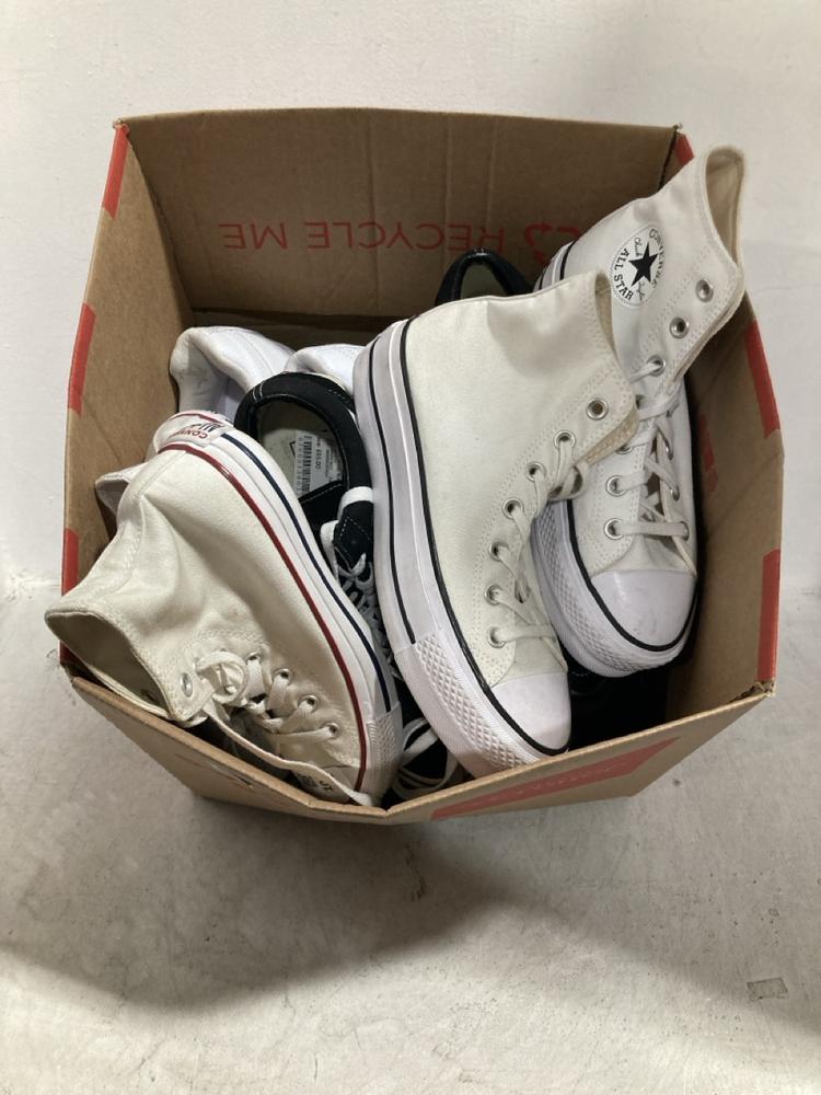 Lot 587  
            Chesterfield SR47 - Parcel Delivery Only 

                
6 X ASSORTED TRAINERS TO INCLUDE CONVERSE TRAINERS SIZES 4 AND 5 (LOCATION: G4)