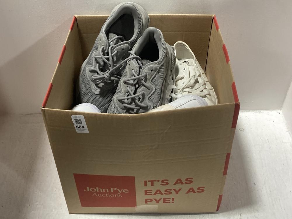 Lot 604  
            Chesterfield SR47 - Parcel Delivery Only 

                
6 X ASSORTED SHOES TO INCLUDE NIKE AIR FORCE 1 TRAINERS IN WHITE SIZES 3.5 & 5.5 ...