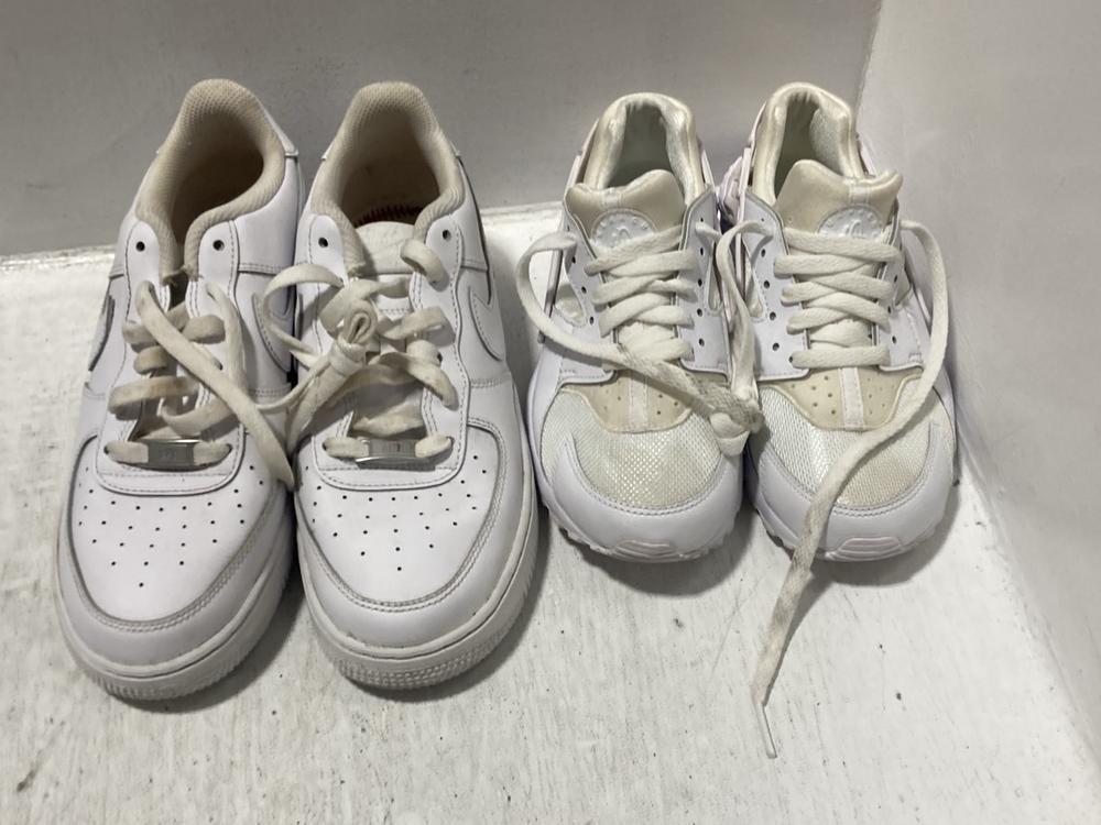 Lot 604  
            Chesterfield SR47 - Parcel Delivery Only 

                
6 X ASSORTED SHOES TO INCLUDE NIKE AIR FORCE 1 TRAINERS IN WHITE SIZES 3.5 & 5.5 ...