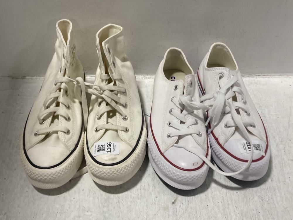 Lot 609  
            Chesterfield SR47 - Parcel Delivery Only 

                
QTY OF ASSORTED SHOES TO INCLUDE CONVERSE CHUCK TAYLOR ALL STAR HI TRAINERS IN WH...
