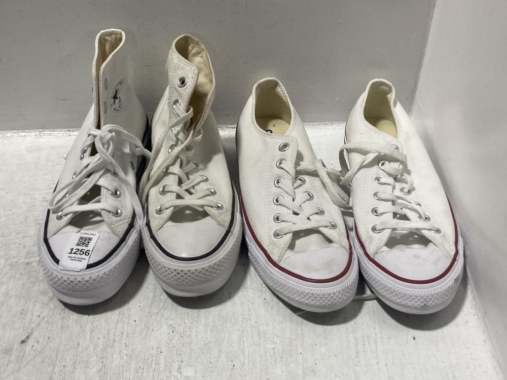 Lot 617  
            Chesterfield SR47 - Parcel Delivery Only 

                
4 X ASSORTED SHOES TO INCLUDE CONVERSE CHUCK TAYLOR ALL STAR TRAINERS IN BLACK/WH... - Image 3
