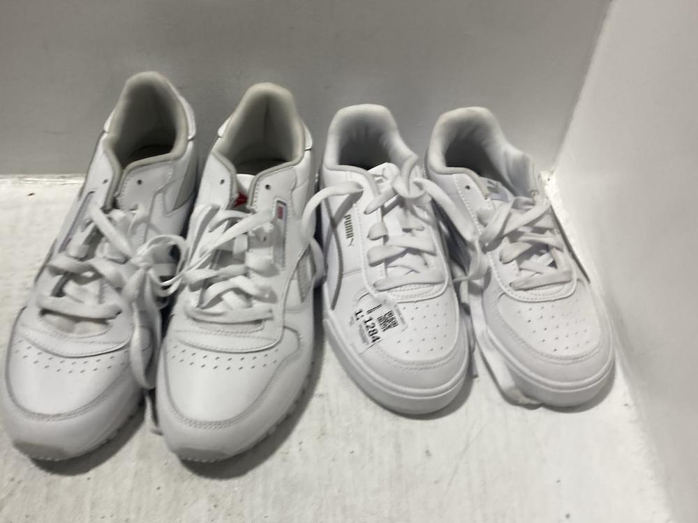 Lot 622  
            Chesterfield SR47 - Parcel Delivery Only 

                
6 X ASSORTED SHOES TO INCLUDE PUMA TRAINERS IN WHITE SIZE UK 1 TO INCLUDE REEBOK ... - Image 4
