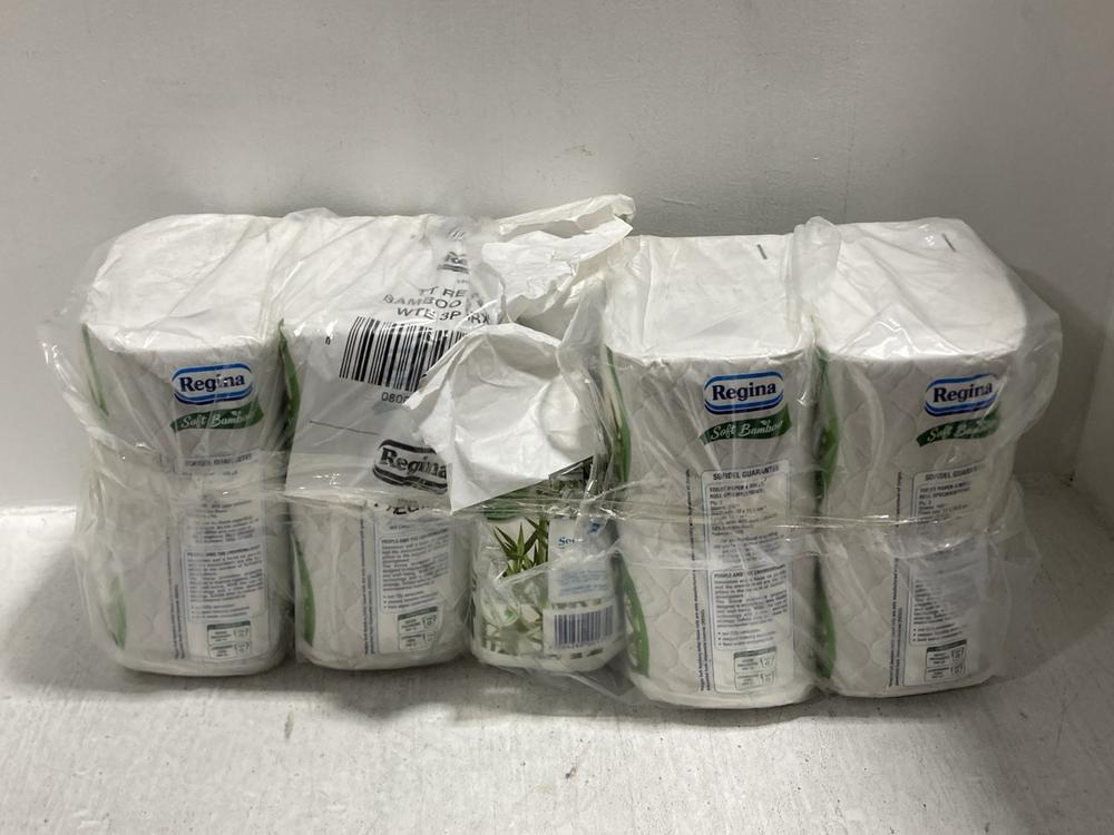 Lot 627  
            Chesterfield SR47 - Parcel Delivery Only 

                
5 X ASSORTED TOILET TISSUE TO INCLUDE REGINA TOILET TISSUE 8 ROLLS (LOCATION: G6)