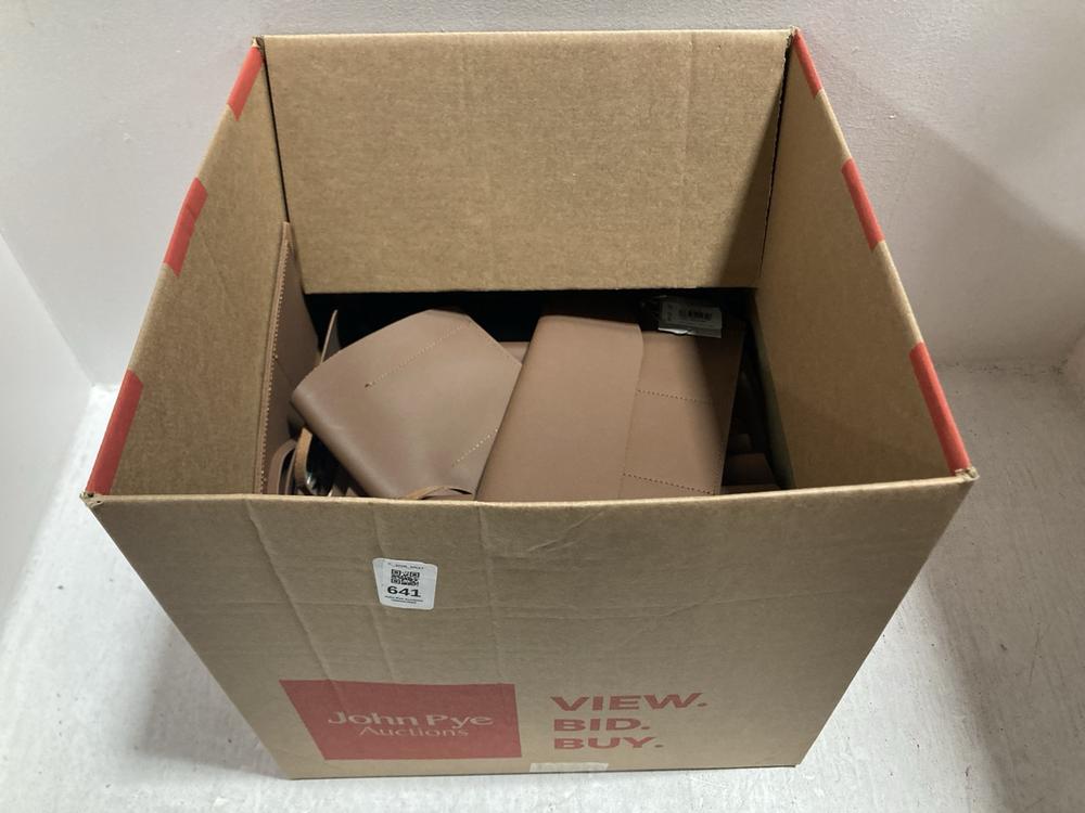 Lot 641  
            Chesterfield SR47 - Parcel Delivery Only 

                
BOX OF JOHN LEWIS LEATHER WATCH ROLLS IN VARIOUS COLOURS TO INCLUDE WATCH ROLL IN...