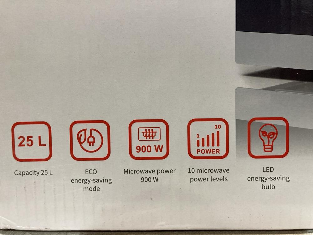 Lot 676  
            Chesterfield SR47 - Parcel Delivery Only 

                
SHARP 25L 900W MICROWAVE OVEN - MODEL NO. YC-PS254A (LOCATION: G7) - Image 3