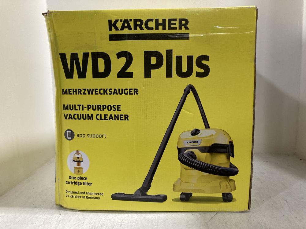 Lot 683  
            Chesterfield SR47 - Parcel Delivery Only 

                
KARCHER WD2 PLUS WET AND DRY VACUUM CLEANER (LOCATION: G8)